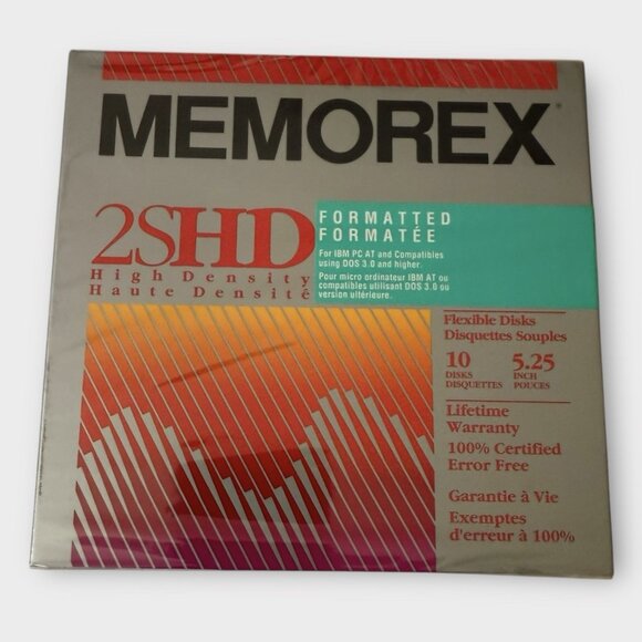 4 Boxes of 10 Memorex Double Sided High Density 5-1/4 inch Flexible Floppy Disks - Picture 2 of 4